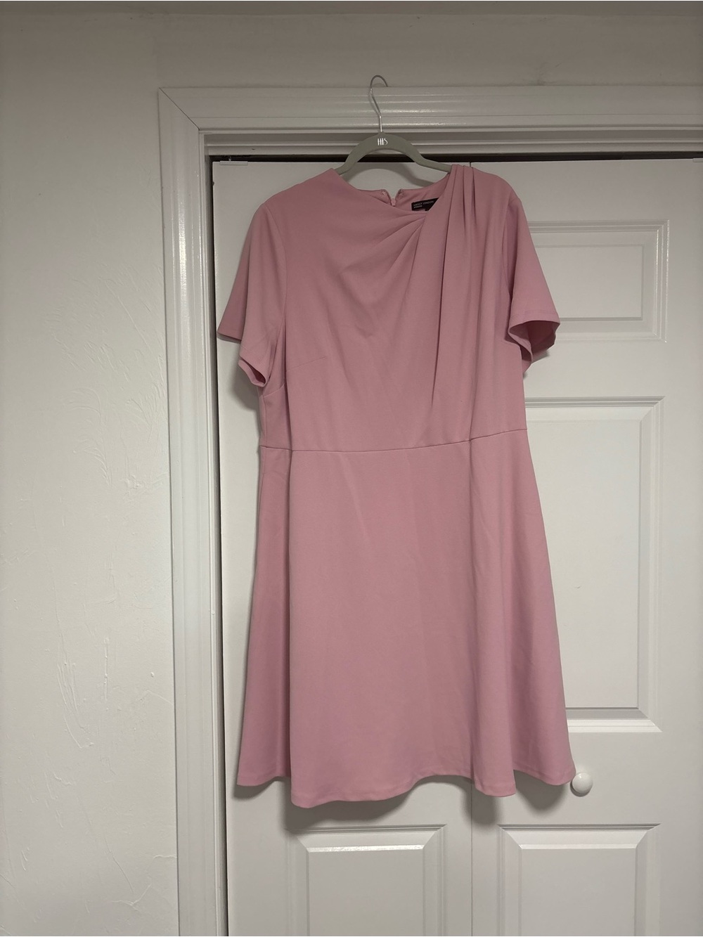Maggy London Dusty Rose Short Sleeve Fit-and-Flare Dress